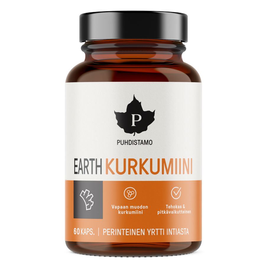 Puhdistamo Earth Kurkumiini 60 kapslí – kurkuma v patentované formě CurQfen, doplněk stravy