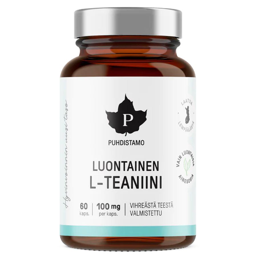 Puhdistamo L-Theanine Natural 60 kapslí – doplněk stravy s L-theaninem ze zeleného čaje
