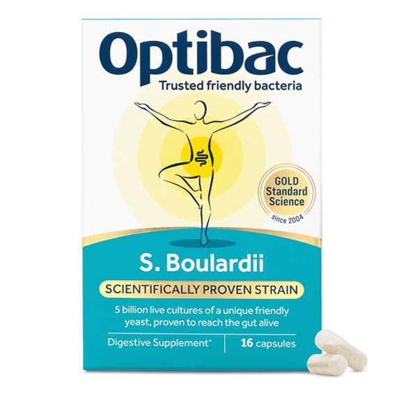 Optibac Saccharomyces Boulardii 16 kapslí – doplněk stravy s živými kulturami