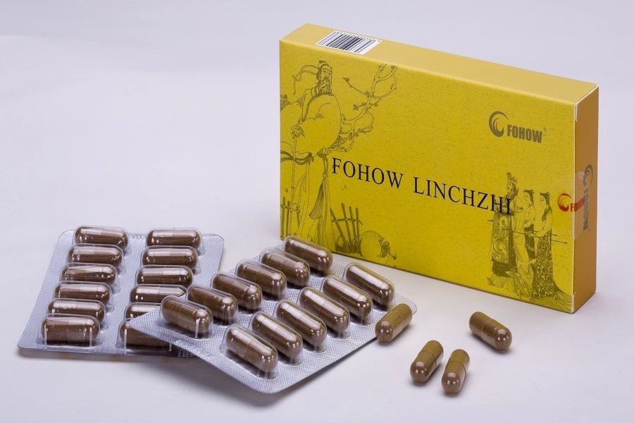 FOHOW kapsle Linchzhi Phoenix Reishi Cordyceps sinensis medicinální houby