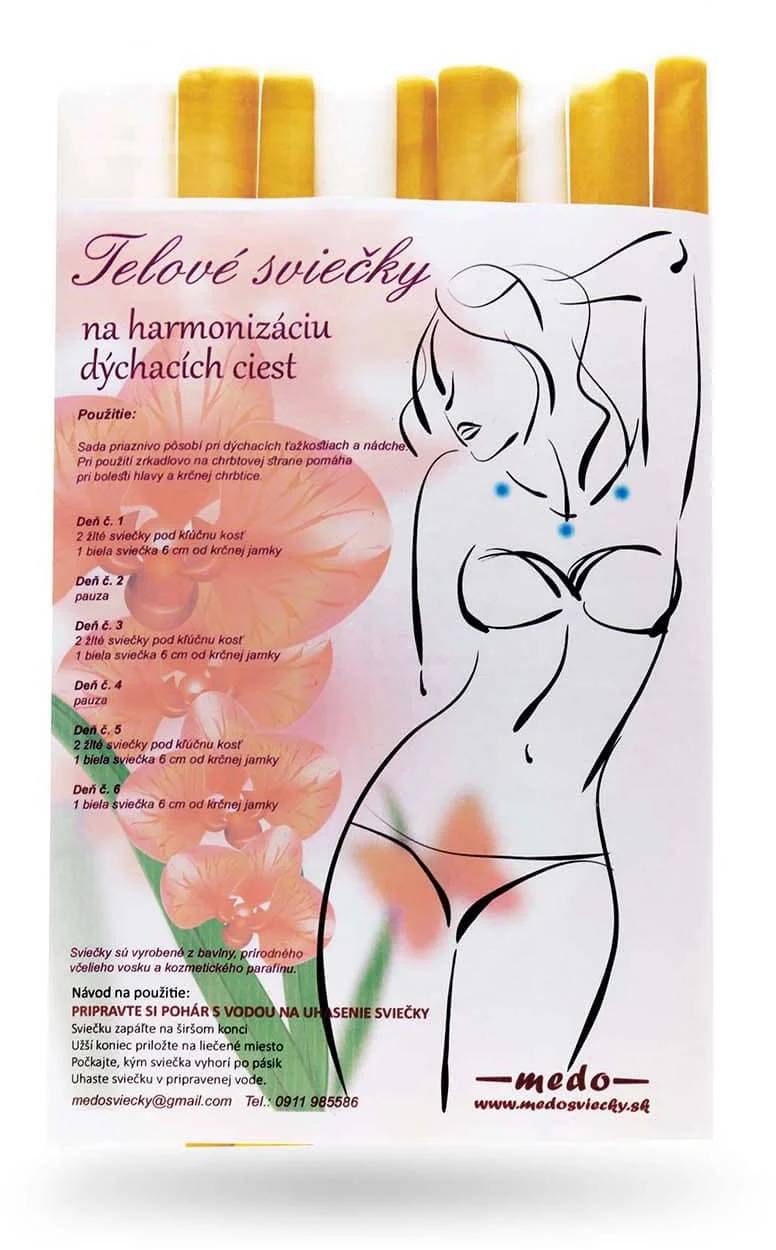 Medosvíčky sada na harmonizaci dýchacích cest, 10 svící