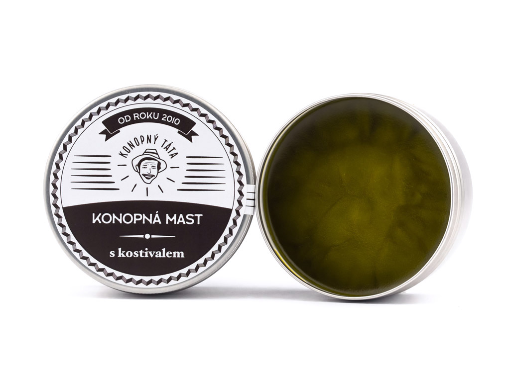 Konopný táta konopná mast s kostivalem 80 ml