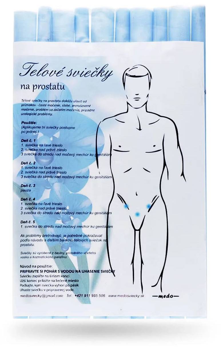 Medosvíčky tělové svíce Prostata s bylinami mužské řady