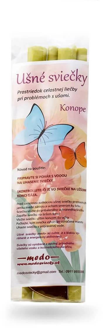 Medosvíčky ušní svíce Konopí z panenského včelího vosku